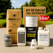 Kit complet béton ciré SOL EXTERIEUR 50m² carton complet