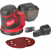 Ponceuse orbitale excentrique compacte 125 mm MILWAUKEE - Pro, 18 V, sans fil et aspiration intégrée (sans batterie)