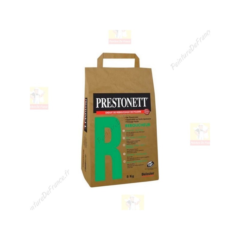 Enduit de rebouchage et lissage en pâte pour bois, PRESTONETT, 1 kg