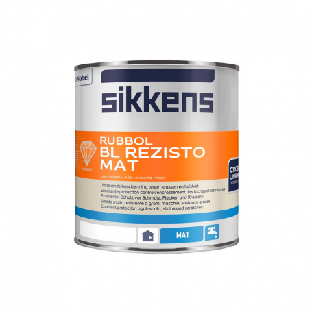 SIKKENS Rubbol BL Rezisto Mat : laque acrylique pro mat, A+, anti‑tache, premium intérieur