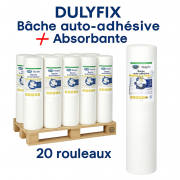 DULYFIX ABSORBANT bâche auto-adhésive plastifiée et absorbante 25 m x 1 m - Palette x20