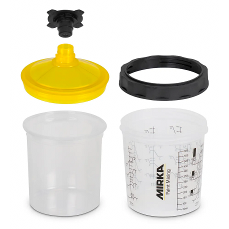 MIRKA - Système de godet jetable 650 ml, filtre 190 µm - Kit complet