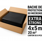 Bâches protection sol et mobilier EXTRA STRONG 4x5m soit 20 m² (carton de 8 pcs)