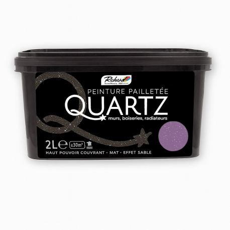 Peinture pailletée Quartz RICHARD 2L : murs intérieurs salon et chambre, déco prêt à l’emploi