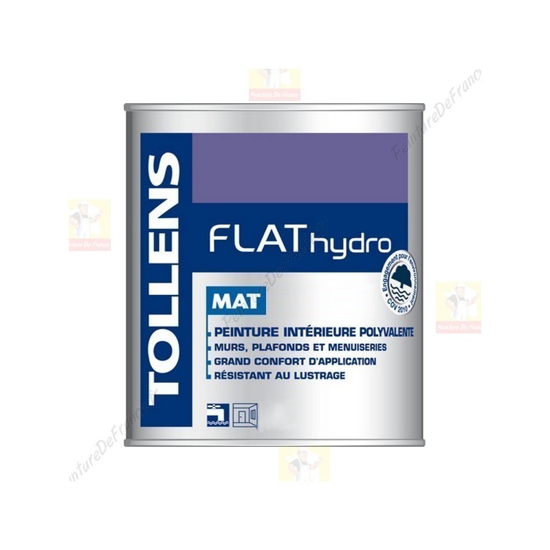 Peinture TOLLENS professionnelle Idrotop Mat Votre teinte: Peinture Blanche  - Conditionnement: 1 Litre